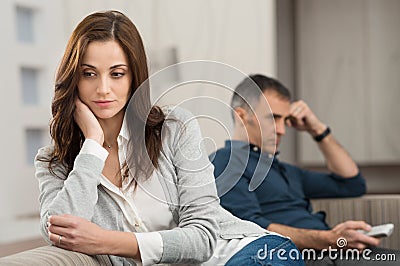 Conflict Between Couple Stock Photo