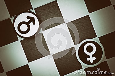 Conflict between man and woman Stock Photo