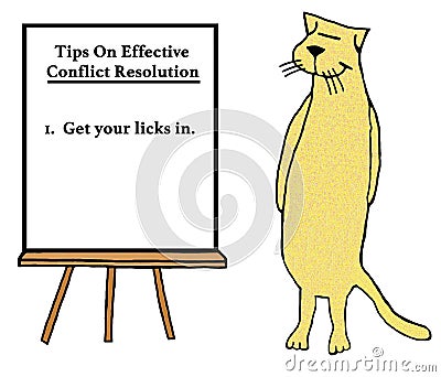 Conflict Resolution Cartoon Illustration