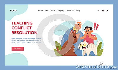 Conflict resolution concept. Flat vector illustration Vector Illustration