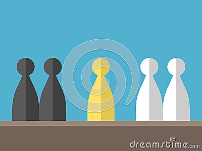 Conflict between various groups Vector Illustration