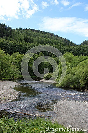 Confluence Afon Llugwy, River Conwy, Betws-y-Coed Stock Photo