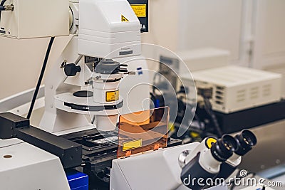 Confocal microscope in a scientific laboratory Stock Photo