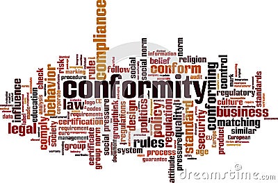 Conformity word cloud Vector Illustration