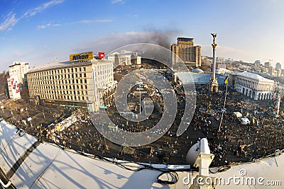 Confronting the government and opposition Editorial Stock Photo