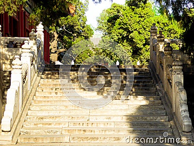 Confucian Temple stairs-Beijing Stock Photo