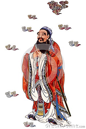 Confucius portrait Stock Photo