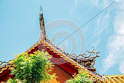 Confucius Shrine traditional architecture in Nagasaki, Japan Stock Photo