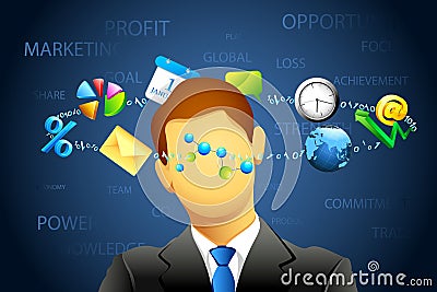 Confused Businessman Vector Illustration