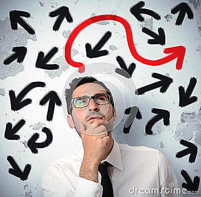 Confused businessman Stock Photo