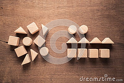 Confused and Category Wood Block Stock Photo