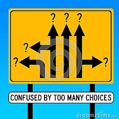 Confused by choices Stock Photo
