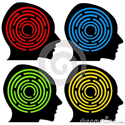 Confused mind Stock Photo