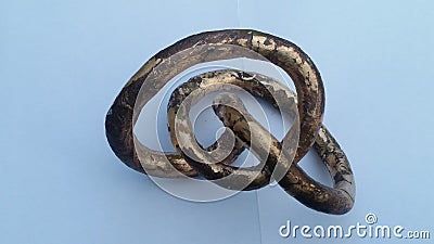 Confusing loops in five-fold knot Editorial Stock Photo