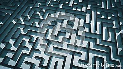 Confusing maze concept background, 3d rendering Stock Photo