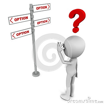 Confusing options Stock Photo