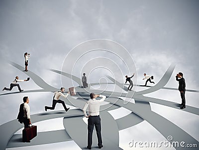 Confusion and business career Stock Photo