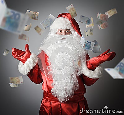 Confusion of a Santa Claus Stock Photo