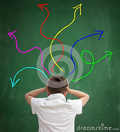 Confusion in the school system Stock Photo