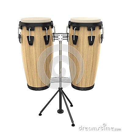 Conga Drum Instrument Isolated Stock Photo