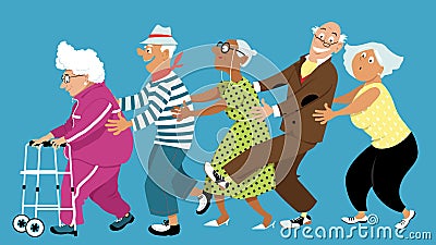 Conga line Vector Illustration