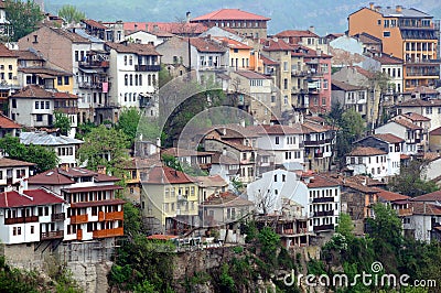 Congested Residential District of Veliko Tarnovo Stock Photo