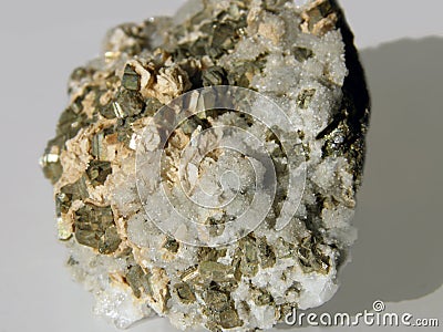 Conglomerate rock of crystals Stock Photo