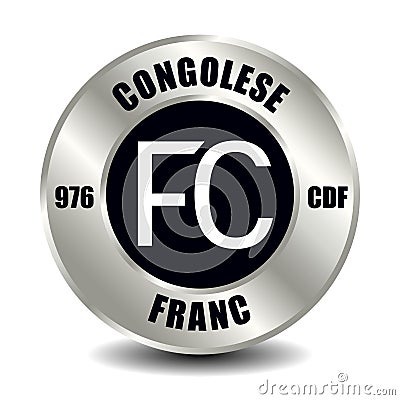 Congolese franc CDF Vector Illustration