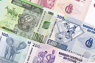 Congolese money a business background Stock Photo