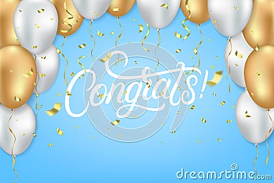 Congrats celebrate template Vector Illustration