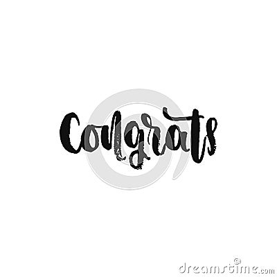 Congrats vector lettering Vector Illustration