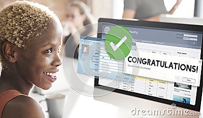 Congratulation Achievement Admiration Victory Concept Stock Photo