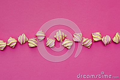 Congratulation gift sweets marshmallows childrenâ€™s girls girls female tender nude pink Stock Photo