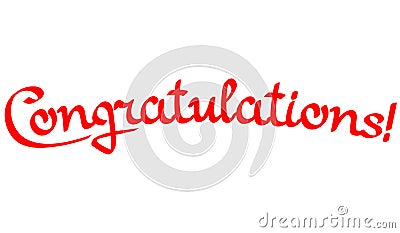 Congratulations calligraphy Vector Illustration