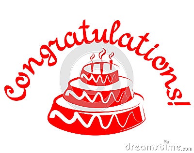 Congratulations calligraphy Vector Illustration