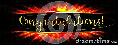 Congratulations. Calligraphy lettering Stock Photo