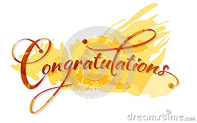 Congratulations calligraphy Vector Illustration