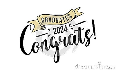 Graduates 2021 congrats! logo design Vector Illustration