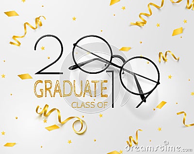 Congratulations graduates. Lettering for graduation class of 2019. Vector text for graduation design, congratulation event, party Stock Photo