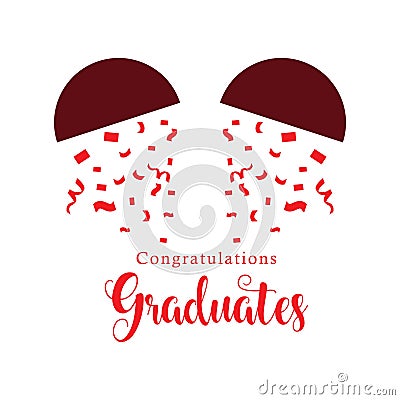 Congratulations Graduates Vector Template Design Illustration Vector Illustration