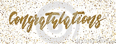 Congratulations - hand drawn lettering, modern brush pen calligraphy Stock Photo