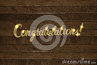 Congratulations - hand drawn lettering Stock Photo