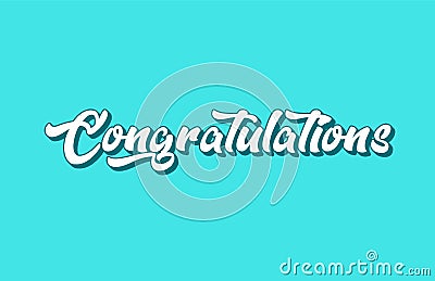 congratulations hand written word text for typography design Vector Illustration