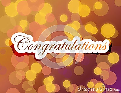 Congratulations lettering illustration design Cartoon Illustration