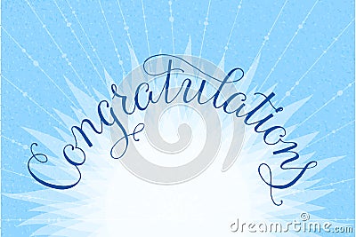 Congratulations lettering illustration hand Vector Illustration