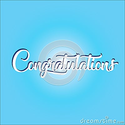 Congratulations lettering text Vector Illustration