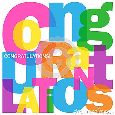 CONGRATULATIONS! letters collage Stock Photo