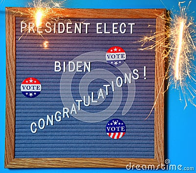 Congratulations President Elect Biden Editorial Stock Photo