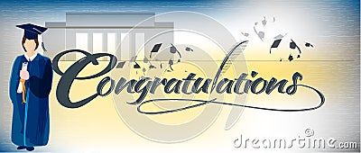 Congratulations text banner Vector Illustration