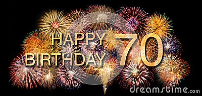 Congratulations on the 70th birthday Stock Photo